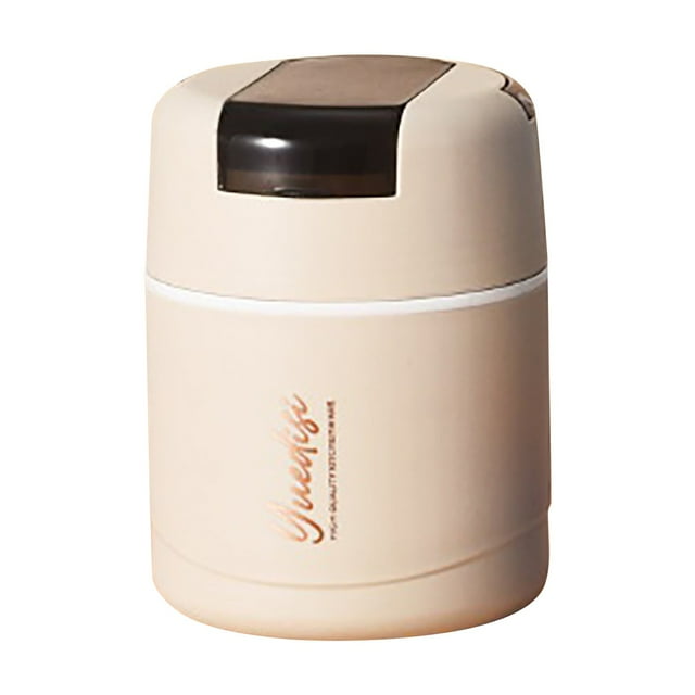 Tasse de Petit-Déjeuner Portable, Tasse à Soupe Isolante Détachable, Tasse à Gruau Scellée, Mini Tasse à Soupe Isolante, Récipient Alimentaire, Cuiseur et Processeur pour Aliments pour Bébé, Ustensiles de Cuisine en Bois