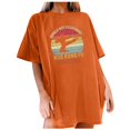 thumbnail image 1 of YDLCAFD T-Shirts pour Femmes Col en V Graphique Mode Décontractée Haut Col Rond T-Shirts Été Manches Courtes Décontracté Ample Imprimés Amusants T-Shirts Haut, 1 of 4