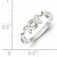 thumbnail image 2 of 925 Sterling Silver and Cubic Zirconia Polished Mom Ring, 2 of 2