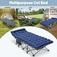 thumbnail image 4 of MOPHOTO XL Folding Camping Cots Adults, Updated Folding Cots Portable, Heavy Duty Sleeping Beds with Carrying Bag (Gray-blue Cot & Blue Pad), 4 of 8