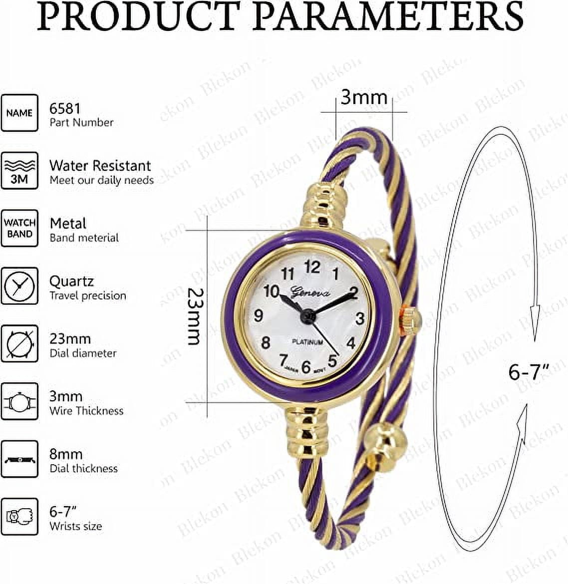 Blekon Collections Womens Cuff Watch - Round Analog Barbados  display picture 3