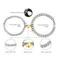 thumbnail image 2 of 2pcs Magnet Lovers Bracelet for Couples Gold Heart Charm Pendant Bracelets, 2 of 9