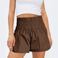 thumbnail image 3 of Shorts for Women Shorts Women's Running Quick Shorts Workout Elastic Athletic Yoga Pants Dry High Waist Brown M, 3 of 5