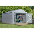 thumbnail image 3 of Arrow Elite 12 x 16 x 8 ft Cool Grey Steel Storage Shed, 3 of 18
