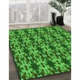 thumbnail image 3 of Ahgly Company Machine Washable Indoor Square Transitional Deep Emerald Green Area Rugs, 5' Square, 3 of 7