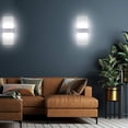 thumbnail image 3 of Lámpara de pared LED moderna de 12 W, luz blanca fría de 6000 K, lámpara decorativa acrílica para sala de estar, dormitorio, pasillo y baño, CA de 230 V, paquete de 2, 3 of 4