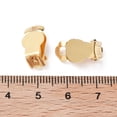 thumbnail image 4 of 200 pc 304 Stainless Steel Clip-on Earring Findings with Round Flat Pad Flat Round Real 18K Gold Plated Tray: 8mm 18x8x6mm Hole: 3mm, 4 of 4