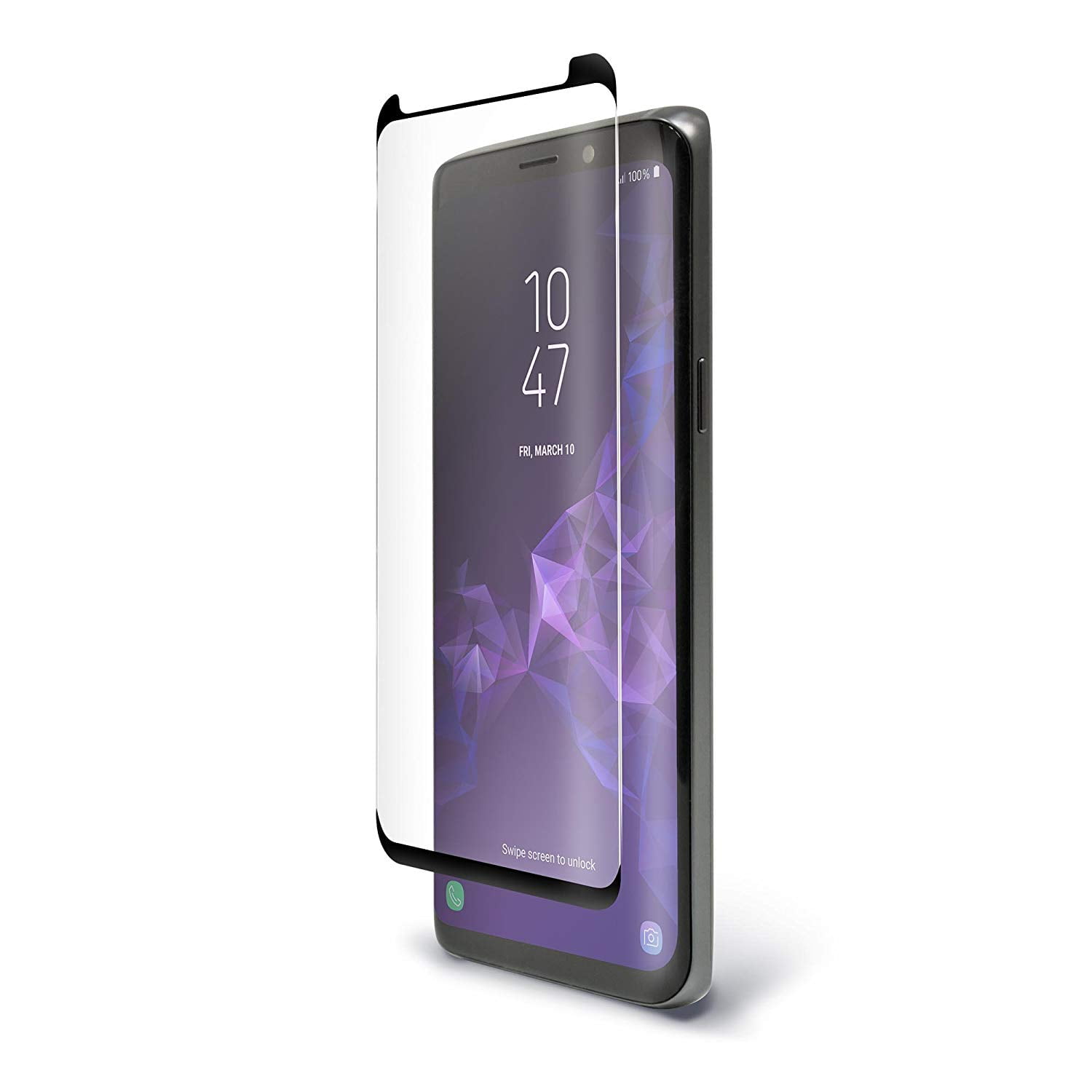 UltraTough Clear Screen Protector Cover for Samsung Galaxy S9+ Crystal Clear Anti-Microbial Screen Protection for Galaxy S9+ BodyGuardz