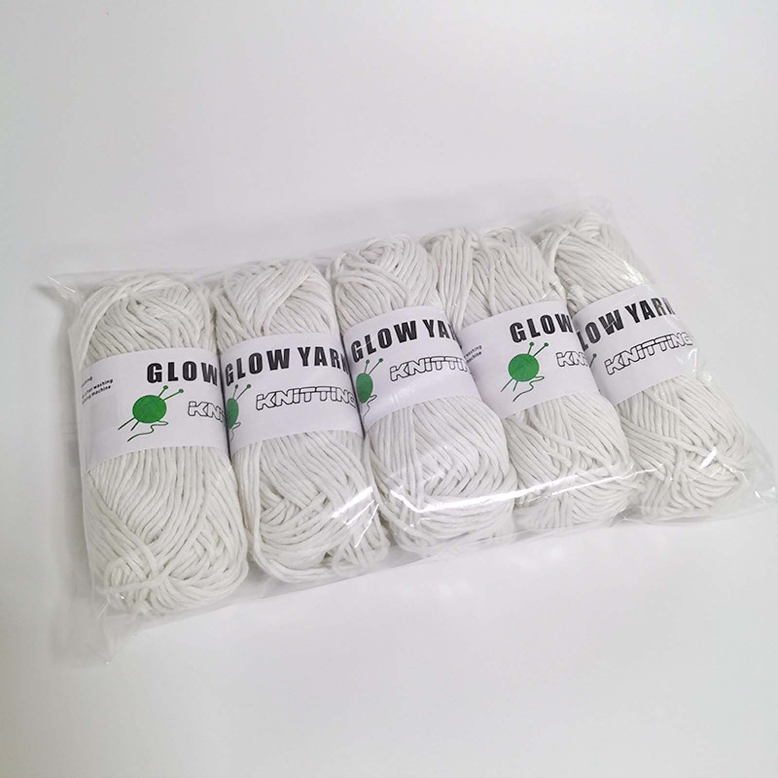 Aihimol DIY Glow in The Dark Yarn - 5 Rolls 173 FT Luminous Wool Yarn for Crocheting,Knitting,Crafts Sewing Beginners - Christmas Halloween Party Decor，Mom Girl Gifts