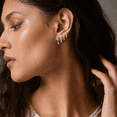thumbnail image 5 of VEEDOFA Small Gold Hoop Earrings for Women, 14K Gold Plated Hypoallergenic Huggie Earrings Set with S925 Sterling Silver Post, Lightweight Cartilage Hoops for Sensitive Ears, 5 of 7