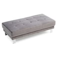 thumbnail image 5 of Glory Furniture Derek Velvet Upholstered Ottoman in Gray, 5 of 6