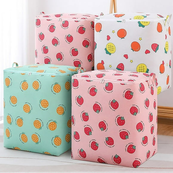 Bolsa de almacenamiento grande (1 unidad), bolsa organizadora para el hogar, material resistente, contenedor de tela con cremallera para mudanzas y clasificación de ropa (verde).