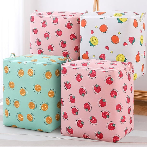 Bolsa de almacenamiento grande (1 unidad), bolsa organizadora para el hogar, material resistente, contenedor de tela con cremallera para mudanzas y clasificación de ropa (verde).