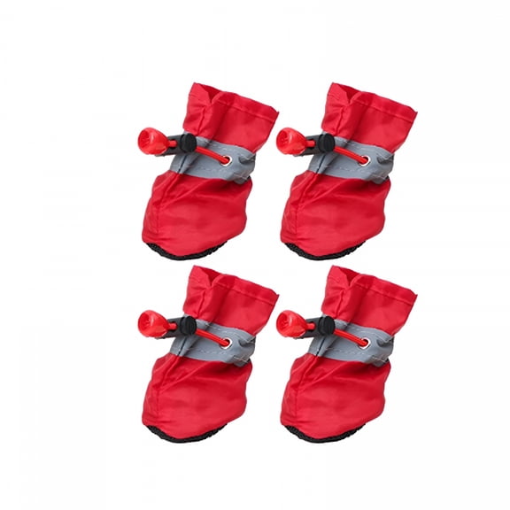 TELOLY 4Pcs Dog Shoes for Hot Pavement Anti-Slip Dog Boots & Paw Protectors for Winter Snowy Day Summer Dog Snow Boots Waterproof Dog Shoes for Small to Large Dogs with Reflective Straps for Hiking