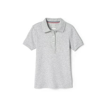 French Toast Girls School Uniform Short Sleeve Picot Collar Interlock Polo Shirt