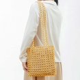 thumbnail image 3 of Bolso con cuentas para mujer bolso informal de madera bolso con asa superior de color sólido bolso de ocio para mujer FLhrweasw Nuevo, 3 of 9