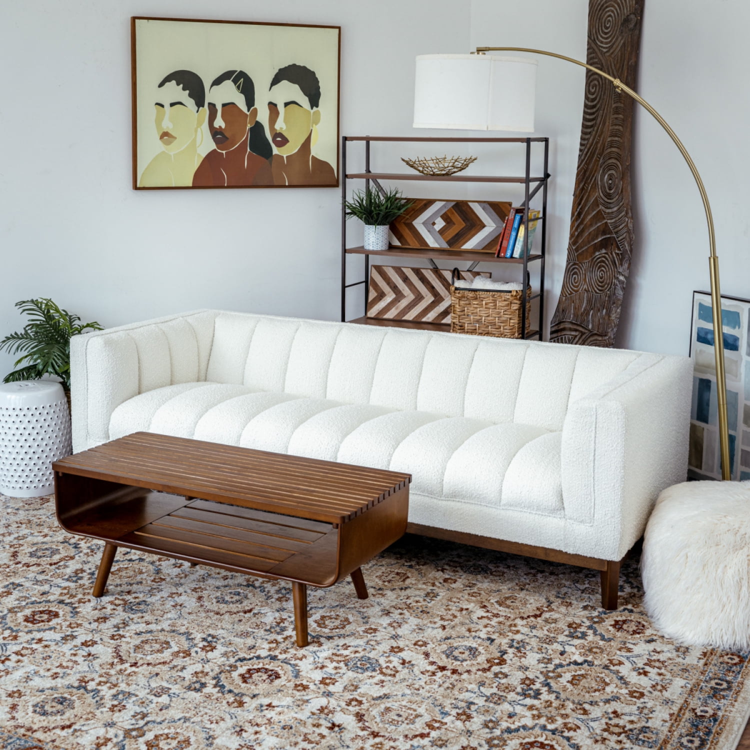 Alice Walnut Coffee Table Solid Wood Living Room Accent