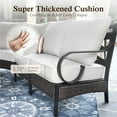 thumbnail image 6 of Sophia & William 8 Seat Patio Outdoor Furniture Set Half-Moon Sectional Sofa Metal Conversation Set & 2 Wood-like Coffee Tables, 6 of 11
