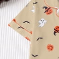 thumbnail image 6 of Gyexs Halloween Pajamas Sleepwear for Women Printed Collar Short Sleeve Shorts Pajama Set Pjs Womens Pajamas #A14 Khaki, Size XL, 6 of 9