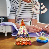 MXTPOV Christmas Tree Sewing Template,Christmas Tree Sewing Patterns and Templates, Handmade Christmas Tree Quilting Set, Fabric DIY Christmas Gifts