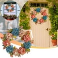 thumbnail image 4 of 18 Inch Spring Summer Wreath for Front Door - Artificial Floral Wreath with Daisies, Roses & Eucalyptus - Farmhouse Decor for Porch, Wall & Wedding All Season, 4 of 9