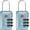 Arctic Blue, variant on BV TSA Accepted 3-Digit Combination Travel Lock for Luggage, Gym Locker, Toolbox, Cabinets & More – Arctic Blue, 2 pack