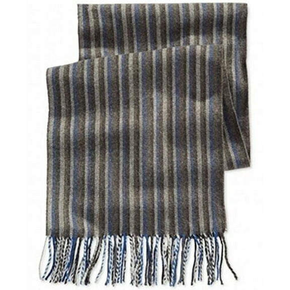 Alfani Striped Scarf, Blue/Grey, One Size
