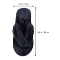 thumbnail image 3 of 1 par de pantuflas de algodón para el hogar, antideslizantes, de felpa, para invierno, acolchadas, negras, talla 36/37, 24 cm, 7 EE. UU., 4,5 Reino Unido, 38 UE, 9,432 pulgadas, 3 of 5