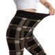 thumbnail image 5 of Gibobby Leggings y Mallas vaqueras elásticas para mujer, mallas térmicas a la moda con estampado a cuadros, mallas vaqueras imitación, pantalones para senpararismo, pantalones Yoga（Amarillo， M), 5 of 5