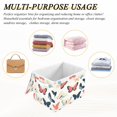 thumbnail image 6 of Yayeee Collapsible Cube Storage Bin with Lid Fabric Closet Decorative Basket with Handles, Beige Butterflies, 6 of 7