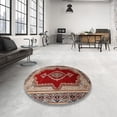thumbnail image 4 of Ahgly Company Machine Washable Indoor Rectangle Traditional Tomato Red Area Rugs, 7' x 9', 4 of 7