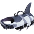 thumbnail image 2 of Ripstop Dog Life Jacket Pet Life Water Vest with Rescue Handle Life Safety Saver Preserver for Small Medium Large Dogs (M, Gray), 2 of 7