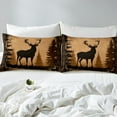thumbnail image 5 of Deer Hunting Bed Sheets Twin Wildlife Hunting Theme Sheets Western Woodland Animal Sheet Set Rustic Farmstyle Fitted Sheet Antler Print Flat Sheet 3 Pcs, 5 of 6