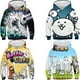 thumbnail image 2 of Sudadera con capucha Game The Battle Cats para niños, ropa de otoño, chándal con capucha para niñas, ropa para niños, jersey informal para niños, sudadera, 2 of 5