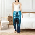 thumbnail image 4 of Fotbe Open-Mouthed Shark Pantalones de Pijama para Mujer, Pantalones de Dormir, Pantalones Pj con Cordón y Bolsillos-Large, 4 of 6