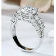 thumbnail image 2 of Forever Jewels 3.50Ct Round Moissanite Women Wedding Engagement Ring 14K White Gold Plated, 2 of 4