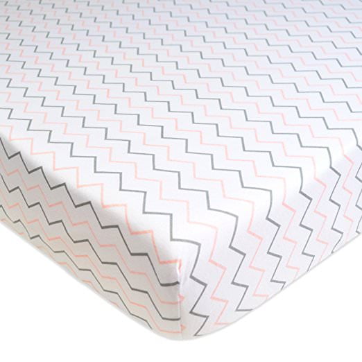 American Baby Company Printed 100 Cotton Jersey Knit Fitted Crib Sheet