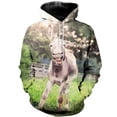 thumbnail image 3 of Sudadera con capucha de gran tamaño con estampado 3D de burro para hombre y mujer, moda Y2K, ropa de calle, jerséis con capucha, ropa para niños, 3 of 5