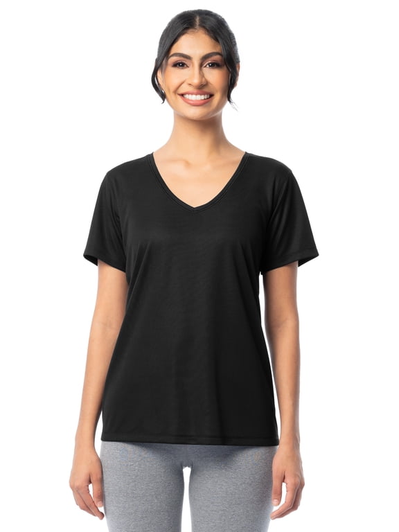 Women's Core Active Short Sleeve V-Neck T-Shirt, Sizes XS-XXXL