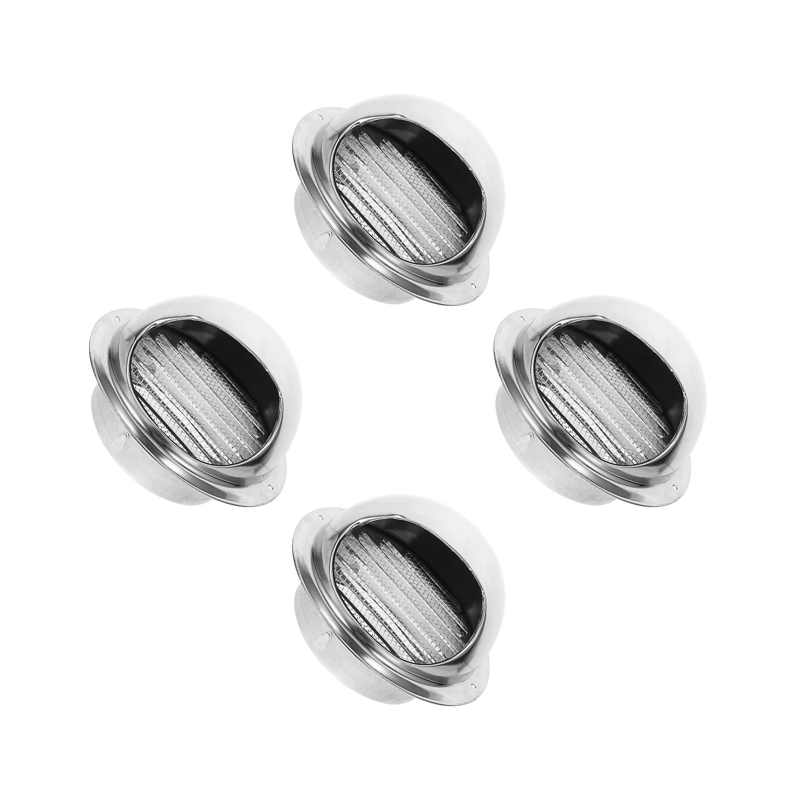 OUNONA 4pcs Stainless Steel Dryer Vent Cap Stainless Steel Dryer Vent Cover Round Ventilation Hood Stainless Steel Ventilation Vent Round Vent Outlet Cover