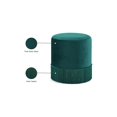 thumbnail image 4 of HomeStock Tribal Treasures Modern, Contemporary Velvet Upholstered Ottoman, 15.5" W x 15.5" D x 17.5" H-Color:Green, 4 of 9