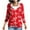 Red4, variant on Zedker Women's Plus Size Zip Up Jacket Drawstring Graphic Hoodies Casual V Neck Sport Sweatshirts Fall Y2K Clothes