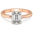 thumbnail image 4 of IGI Certified 4 Carat Emerald Shape Lab Grown Diamond Engagement Ring | 14K Rose Gold | Malissa Solitaire Diamond Ring | FG-VS1-VS2 Quality Friendly Diamonds, 4 of 6