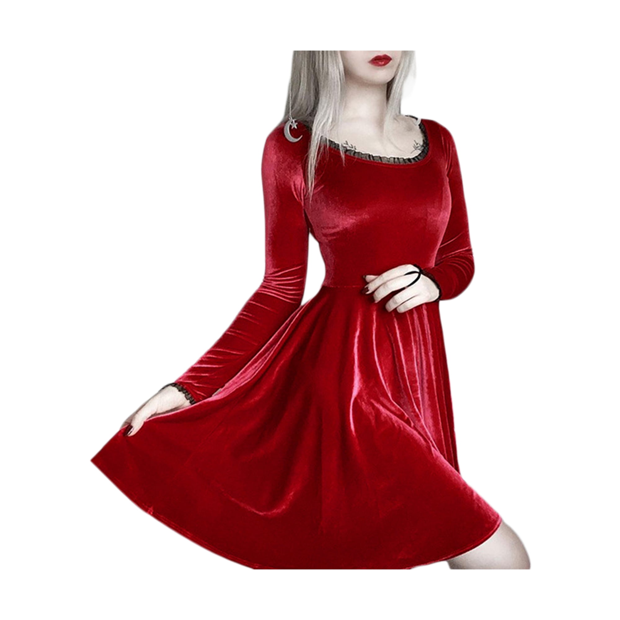 One piece dress velvet best sale