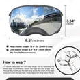 thumbnail image 4 of Gafas para Perro NAMSAN para Perros Grandes, Gafas de Sol Anti-UV Plateadas, 4 of 6