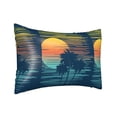 thumbnail image 2 of Bingfone Palm Trees Print Satin Pillowcase for Hair - Standard Size with Zipper Silky & Soft Pillow Covers,20x30 inches, 2 of 8