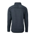 thumbnail image 3 of Men's Cutter & Buck Heather Navy Jacksonville Jumbo Shrimp Big & Tall Mainsail Sweater-Knit Half-Zip Pullover Jacket, 3 of 3