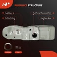 thumbnail image 2 of A-Premium Fuel Tank with O-Ring Compatible with Ford F-150 F150 1999-2003, F-150 Heritage 2004, F-250 F250 1999, 4WD, Gas, Replace# 4L3Z9002KA, CCF46B, 2 of 8