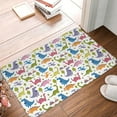 thumbnail image 5 of Xecao Cute Dinosaur print Flannel Mat: Non-slip, 16x24in. Ideal for kitchen, bedroom, bath & living room., 5 of 9