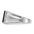 thumbnail image 3 of Diamond2Deal 14K White Gold Round Diamond Men's ring Size 10, 3 of 8